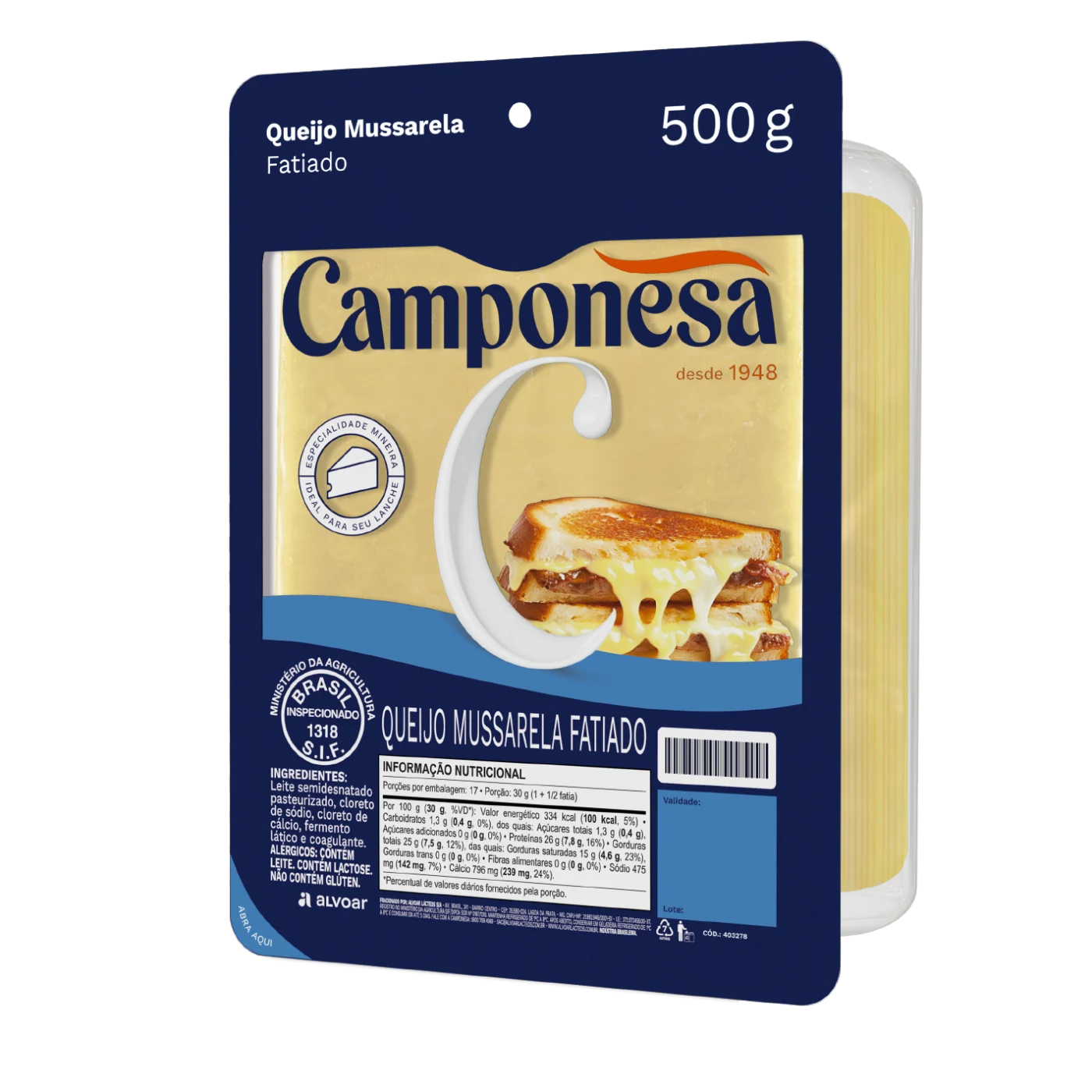 Imagem ilustração paraQueijoMussarelaFatiado500g-EAN7896259425397